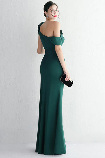 Ciemnozielony Syrenka Sukienki Na Studniówke z Odkrytymi Ramionami